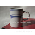 big and tall porcelain can mug with decal deco